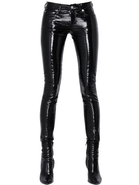 ysl leather pants with zippers|farfetch ysl pants.